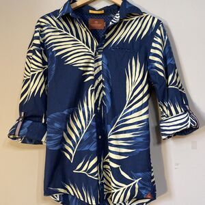 Scotch Soda NWT Vacay everyday Blue/ Cream Relaxed Sz SMALL $98